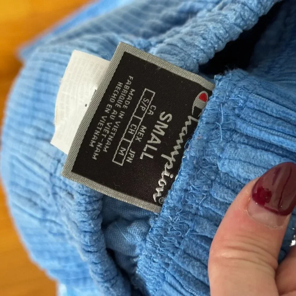 Champion x UO sky blue corduroy sweatsuit - Picture 9 of 11